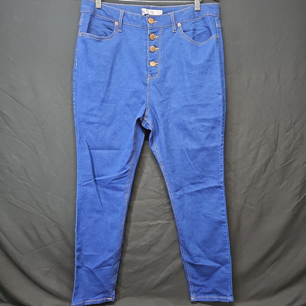 NO BO No Boundaries Women's Skinny Button Fly Denim Jeans/Pants Sz 17 Stretch